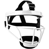 Dinictis Softball Face Mask, Lightweight, Comfortable, with Wide Field Vision, Durable and Safe Face Guards, Premium Protective Softball Fielder's Mask-White-Youth(M)