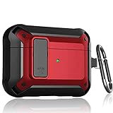 OETKER Compatible Airpods Pro Case with Secure Lock for Men Women, Cool Air Pod Pro Hard Cover with Keychain Military Shockproof Skin iPod Pro Protective Case for Airpod Pro Charging Case
