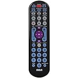 RCA RCRBB05BHE 5-Device Universal Remote Control, Streaming control for Roku, Apple TV, and other streaming boxes, Soundbar compatible, Long range IR, Big button simplicity, Backlit keypad
