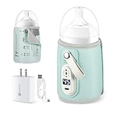 Baby Bottle Warmer, Baby Bottle Insulation Cover Bottle Warmer with 18W Quick Charge, Portable Bottle Warmer Adjustable Milk Warmer with Temperature Control, Baby Warmer Bottle for Home/Family Travel