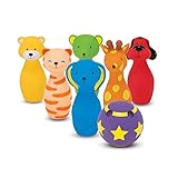 Melissa & Doug K's Kids Bowling Friends Play Set and Game With 6 Pins and Convenient Carrying Case - Toddler Bowling, Indoor, Outdoor Toys, Bowling Toys For Toddlers Ages 2+