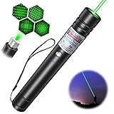 DCLIKRE Green Laser Pointer High Power, USB Rechargeable Strong Green Lights Laser Pen with Star Cap, Long Range Lazer Beams Pointer for Sandtable Presentations Astronomy Outdoor Hiking Camping Toy
