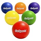 GoSports Strong Skin Foam Playground Dodgeballs – 6 Pack for Kids (6 in) & Adults (7 in) – w/Mesh Carry Bag, Multicolor, 6 Inch
