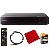 Sony BDP-S6700 4K Upscaling 3D Streaming Blu-ray Disc Player with Dolby TrueHD and DTS Master Audio Bundle with Deco Gear 6 ft High Speed HDMI 2.0 Cable and Microfiber TV Screen Cloth