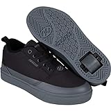 HEELYS Pro 20 1/2 FLD (Little Big Kid/Adult) Wheeled Heel Shoe, Black/Charcoal, 8 US Unisex
