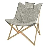 Urban Shop Linen Butterfly Chair, Adult, Light Grey