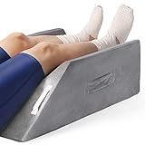 LightEase Post-Surgery Leg, Knee, Ankle Elevation Double Wedge Pillow, Memory Foam Leg Elevating Pillow for Injure, Sleeping, Foot Rest, Reduce Swelling