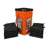 Quick Dam Grab & Go Flood Kit includes 10- 5-ft Flood Barriers in Bucket (QDGG5-10), Orange