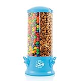Handy Gourmet The Original Triple Candy Machine - Fun Candy & Nut Dispenser - New & Improved (Blue) - 360 Degree Selection