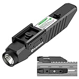 TOUGHSOUL Tactical Flashlight 1450 Lumen Picatinny Rail MLOK Mounted with Momentary Strobe Function Rifle Flashlight (Picatinny+Mlok)