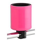 Kroozie 2.0 Bike Bottle Holder – Sturdy, Stainless Steel Bike Cup Holder for Handlebars, Horizontal Bars, & Cups up to 30 Oz. – Stroller, Cruiser, Scooter, & Ebike Accessories, Hot Pink