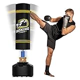 Elevens Boxing Bag Freestanding Punching Bag Heavy Boxing Bag with Suction Cups Base for Adult Youth Kids Stand Kickboxing Bag for Home Office Gym