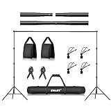 EMART 8.5 x 10 ft Photo Backdrop Stand , Adjustable Photography Muslin Background Support System Stand for Photo Video Studio