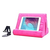 Tablet Stand Multi-Angle Tablet Pad Stand Lazy Holder Stand Soft Pad Stand Tablet Cushion Stand with Net Pocket & Random Color Stands for Lap, Knee, Sofa and Bed Universal Phone Pad Stands(Pink)