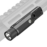 DEFENTAC 1750lm Zoomable Tactical Flashlight with Momentary and Strobe for Rifle, Weapon Light with Built-in Pressure Switch Compatible with M-Lok Rail Surface, Magnetic Rechargeable