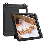 MoKo Waterproof Tablet Case Compatible with Fire HD 10, iPad 10th, iPad Pro 11 2022, iPad Air 5/4/3/2, iPad 10.2/9, Galaxy Tab S6/S7, Tab A 10.1, Stand Holder Dry Bag for Bathroom Kitchen Stand Pouch