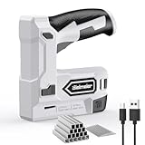 Bielmeier Electric Staple Gun, 2 in 1 Lithium-ion Electric Stapler, 4V Cordless Brad Nailer Kit with Staples Nails, USB Charger, Power Tacker for Upholstery, Material Repair, Carpentry, DIY