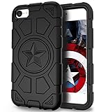 TIMISM iPod Touch 7th Generation Case, iPod Touch 6th/5th Generation Case, Heavy Duty Shockproof Protective iPod Touch Cover for Kids Boys Children (Black)