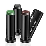 Enyeopd 3Colors Camo Eye Black Stick, Camouflage Face Paint Stick for Sports Softball, Football, Baseball, Lacrosse Athletes, Hunting Face Painting Cosplay Makeup (Black, Green, Brown)