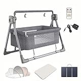 Electric Baby Swing,baby rocker,Rocking Chair Electric Cradle Baby Swing Bed,Adjustable Bedside Cribs,Automatic Rocking Recliner Crib Basket, Baby Safe Bed,Best Baby Bed For Infant Newborn Unisex