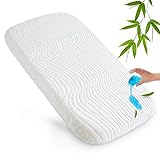 Baby Bassinet Mattress Pad Compatible with Mika Micky/KoolerThings/Baby Delight/Pamo Babe/ANGELBLISS Bassinet, 20' x 33', Waterproof Replacement Pad with Removable & Washable Mattress Cover