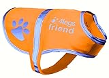 Upgraded Reflective Dog Vest. Hi-Visibility, Fluorescent Blaze Orange Dog Vest Helps Protect Your Best Friend. Safeguard Your PUP from Motorists & Hunting Accidents, On or Off Leash by 4LegsFriend