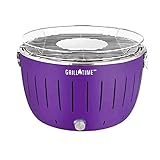 Grill Time Tailgater GT Portable Charcoal Grill Perfect for Camping Accessories, Tailgating, Outdoor Cooking, RV, Boats, Travel, Lightweight Compact Small BBQ Accessories (12.5 Inch, Purple)