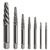 TOPEC Damaged Screw Extractor Set, 7 Piece Easy Out Bolt Extractor for Easily Remove Broken Bolts, Stripped Screws, Studs