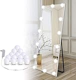 14 Bulb Dimmable Hollywood Makeup Mirror Lights, 22Ft Adjustable Vanity Lighting Fixtures for Full Length Mirror (Mirror Not Included)