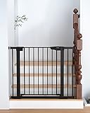 Mom's Choice Awards Winner-Cumbor 29.7'-40.6' Baby Gate for Stairs, Dog Gate for Doorways, Pressure Mounted Self Closing Pet Gates for Dogs Indoor, Durable Safety Child Gate with Easy Walk Thru Door