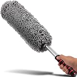 Relentless Drive Car Duster Exterior – Scratch-Free Extra Large Premium Microfiber, Extendable Handle, New Car Accessories and Cleaning Supplies for Truck, SUV, Motorcycle & SUV