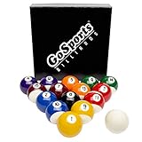 GoSports Regulation Billiards Balls - Complete Set of 16 Professional Balls, Multi