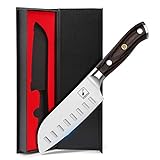 imarku Santoku Knife Chef Knife 5 inch Ultra Sharp Asian Knife Japanese Chef Knife - Japanese SUS440A Stainless Steel - Ergonomic Pakkawood Handle, Best Choice for Home Kitchen