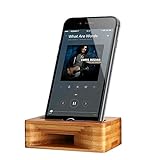 ARCHEER Cell Phone Stand Holder Natural Bamboo Wood Phone Dock Stands Compatible iPhone 12 Pro Max X XS XR SE 8 Plus and Android Smartphones Within 5.5 Inches