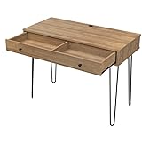 Inval 1-Drawer Computer Desk with Hairpin Legs, Amaretto