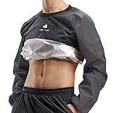 HOTSUIT Men's And Womens Sauna Suit Jacket Anti Rip Gym Workout Pullover Sauna Sweat Jacket, Grey, XL