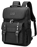 YALUNDISI Vintage Backpack Travel Laptop Backpack with usb Charging Port for Women & Men College Backpack Fits 15.6 Inch Laptop Black