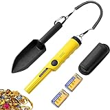 Metal Detector Handheld Pinpointer Waterproof - IP68 with Sand Shovel Professional 360° Search Pin Pointer Wand High Sensitivity Portable Detectors Treasure Pinpointing Finder Probe for Kids, Adults