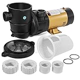 XtremepowerUS 1.5HP Variable 2-Speed Swimming Pool Pump High Flow Above-Ground Swimming Pump Strainer w/ Slip on Fitting