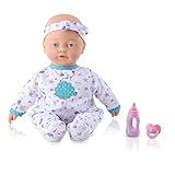 KOOKAMUNGA KIDS 16 Inch Interactive Baby Expressions Doll & Accessories | Touch Activated Realistic Features and Sounds | Lifelike Moving Chest & Tummy | Breathes, Cries, Suckles, Giggles and Sleeps