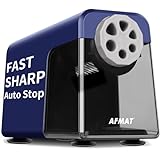 Electric Pencil Sharpener Heavy Duty, 6 Holes, Auto Stop Pencil Sharpener for Artists, Classroom Electric Sharpener for 6-11mm Pencils, 7000 Sharpening Times, Do not Eat up Colored Pencils