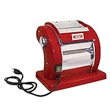 Weston Automatic Electric Maker Machine, Double Cutting Head, 9 Thickness Settings, Adjustable Wheel Pasta Cutter, Cleaning Brush, 10 x 11.25 x 11 inches, Red
