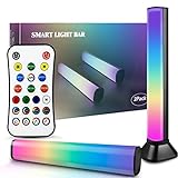 PIMBTPE Smart RGB LED Light Bars for Games & Movies (2-Pack), Color Changing Ambient Lighting, Sync with TV