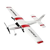 Fergio RC Plane Remote Control Airplane,RC Plane 2.4GHZ 2 Channel Ready to Fly Model Gliding Plane Easy to Fly for Kids Beginner(3 Batteries)