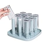 Bppyvct Cup Drying Rack Coffee Mug Tea Cup Drinking Glass Drying Drain Rack Holder Organizer, 9 Cups Drying Holder Rack, for Home Kitchen Bar (Blue)