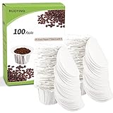 K cup Coffee Paper Filters with Lid Disposable for Keurig Reusable K Cup Filters, Disposable Keurig K Cup Filters, Fits All Keurig Single Serve Filter Brands (100, With Lid)