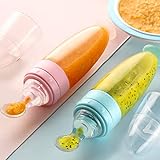 NC Baby Rice Cereal Bottle, Baby Training Silicone Bottle, Squeeze Spoon, Fruit Puree Spoon, Complementary Food Spoon
