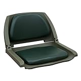 Wise 8WD139 Series Molded Fishing Boat Seat with Marine Grade Cushion Pads, Green Shell, Green Cushion
