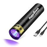 DARKDAWN UV Flashlight 395 NM, USB-C Rechargeable Flashlights LED Woods Lamp, Mini Powerful Handheld Portable Black Light, Detector for Pet Dog Dried Urine - Fluorescent Detection - Finding Scorpion