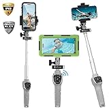 Selfie Stick, Extendable & Portable Diving Surfing Swimming Waterproof Bluetooth Phone Selfie Stick, Underwater Photo/Video Recording Compatible with Apple Samsung etc iPhone/Android All Cellphones